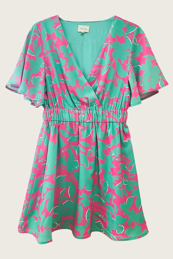 wholesale clothing idm9766 shadow floral pattern mini dress 143Story