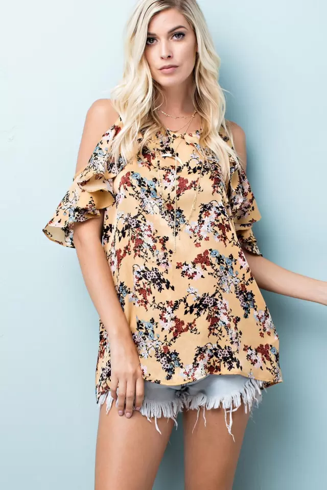 wholesale clothing floral print satin cami top 143Story