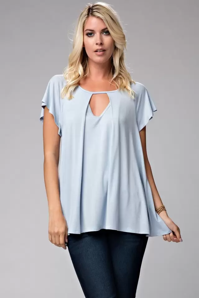 wholesale clothing round neck short sleeve top 143Story