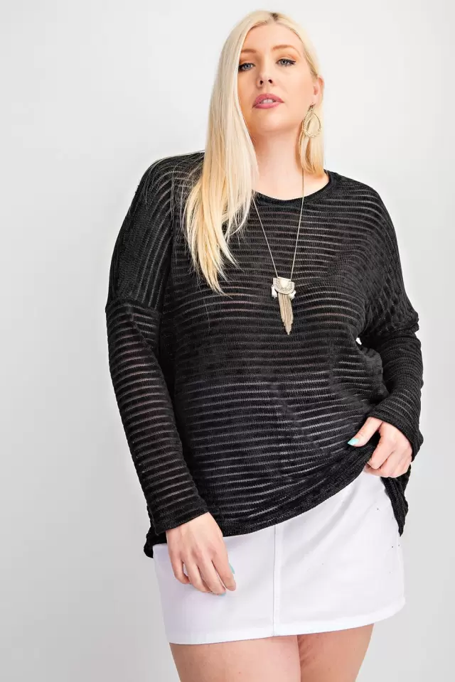 wholesale clothing plus size baggy sweater top 143Story