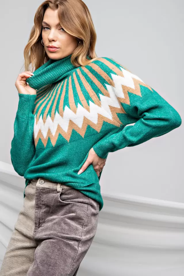 wholesale clothing itm9559 geometrically ethnic sweater 143Story