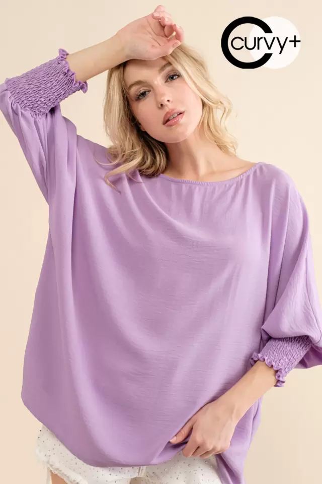 wholesale clothing ctm8408 plus size textured solid loose top 143Story